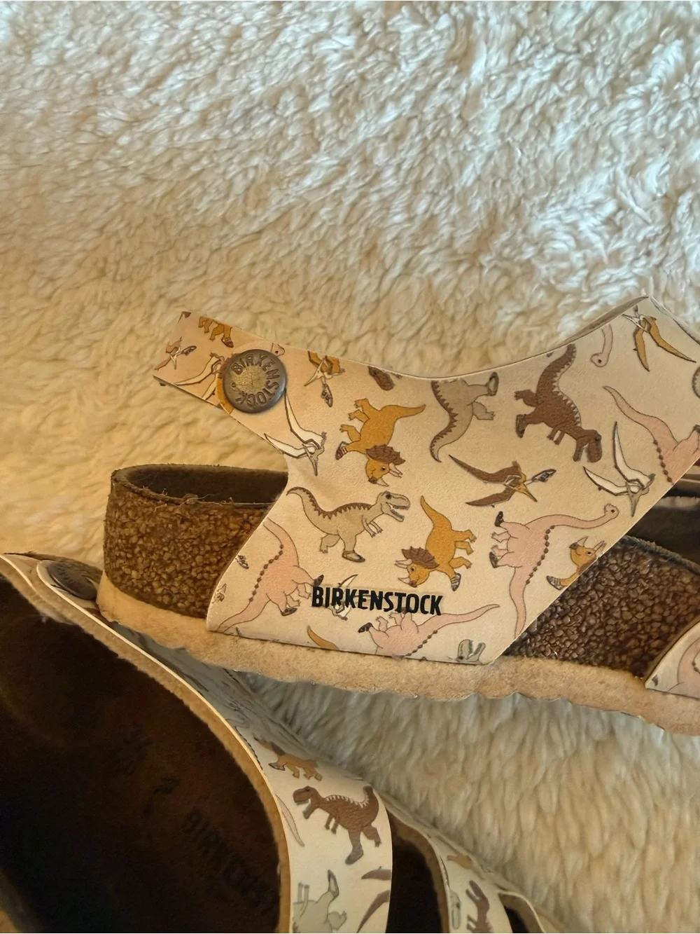Kids Dinosaur Print Birkenstock girls size 34